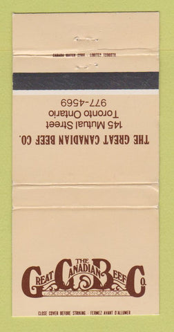 Matchbook Cover - Great Canadian Beef Company Toronto ON WEAR 30 Strike