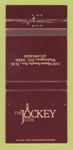 Matchbook Cover - Jockey Club Washington DC WEAR 30 Strike