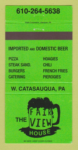Matchbook Cover - Fair View House West Catasauqua PA GREEN 30 Strike