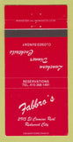 Matchbook Cover - Fabbro's Restaurant Redwood City CA 30 Strike