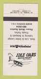 Matchbook Cover - Idle Oars Restaurant North Rustico PEI PE WEAR 30 Strike