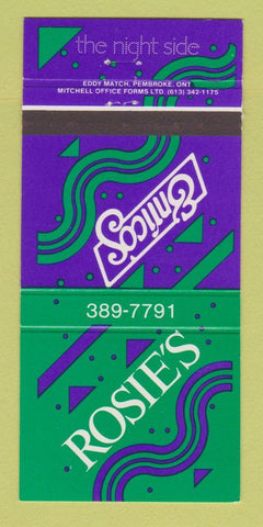 Matchbook Cover - Rosie's Enrico's Catarqui ON 30 Strike