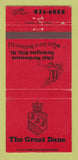 Matchbook Cover - Great Dane Farmington Hills MI Restaurant 30 Strike