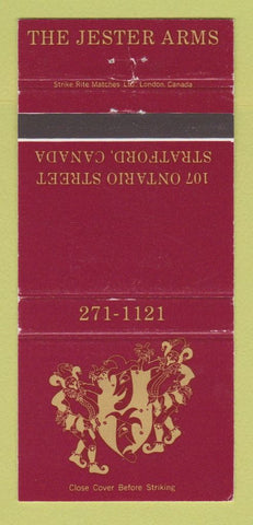 Matchbook Cover - Jester Arms Stratford ON WEAR 30 Strike