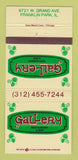 Matchbook Cover - Gallery Restaurant  Franklin Park IL 30 Strike