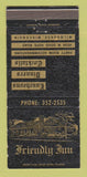 Matchbook Cover - Friendly Inn Milwaukee WI 30 Strike