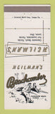 Matchbook Cover - Beachcomber Clearwater Beach FL Lorain OH Heilman's 30 Strike