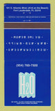 Matchbook Cover - H20 Restaurant Fort Lauderdale FL 30 Strike