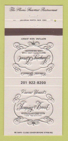 Matchbook Cover - Jumping Brook Restaurant Golf Club Neptune NJ 30 Strike