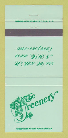Matchbook Cover - The Greenery New York City WEAR 30 Strike