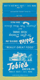 Matchbook Cover - Jobie's Drive In Saco ME WEAR 30 Strike