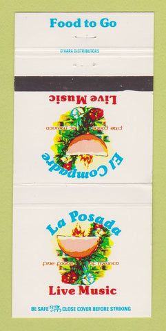 Matchbook Cover - La Posda Mexican Restaurant West Covina CA 30 Strike