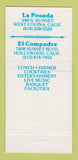 Matchbook Cover - La Posda Mexican Restaurant West Covina CA 30 Strike