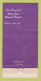 Matchbook Cover - La Paz Laguna Beach CA Fullerton Orange 30 Strike