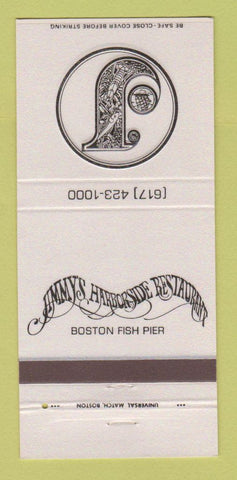 Matchbook Cover - Jimmy's Harborside Restaurant Boston MA 30 Strike
