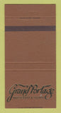 Matchbook Cover - Grand Portage Restaurant Registry Hotel Irvin eCA 30 Strike
