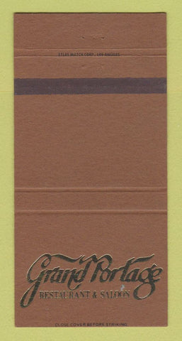 Matchbook Cover - Grand Portage Restaurant Registry Hotel Irvin eCA 30 Strike