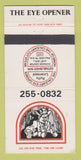 Matchbook Cover - Eye Opener Restaurant Calgary AB 30 Strike
