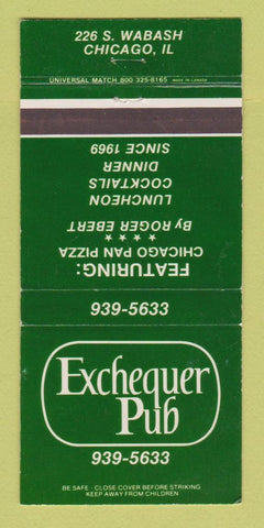 Matchbook Cover - Exchequer Pub Chicago IL WEAR 30 Strike