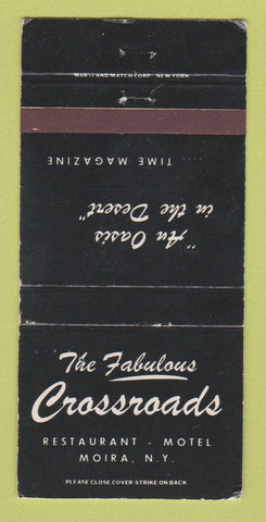 Matchbook Cover - Crossroads Restaurant Moira NY WEAR 30 Strike