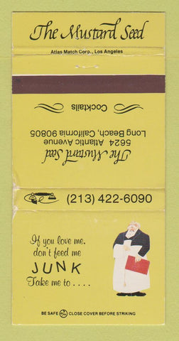 Matchbook Cover - Mustard Seed Restaurant Long Beach CA WORN 30 Strike