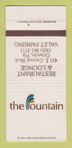 Matchbook Cover - The Fountain Restaurant Orlando FL 30 Strike