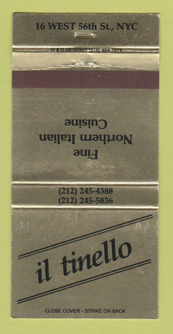 Matchbook Cover - Il Tinello Italian Restaurant New York City 30 Strike