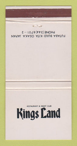 Matchbook Cover - Kings Land Restaurant Osaka Japan 30 Strike