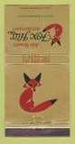 Matchbook Cover - John Yervant's Fox Hill Brookfield CT WORN CREASED 30 Strike