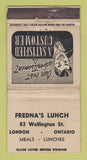Matchbook Cover - Fredna's Lunch London ON WORN 30 Strike
