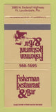 Matchbook Cover - Fisherman Restaurant Bar Fort Lauderdale FL 30 Strike
