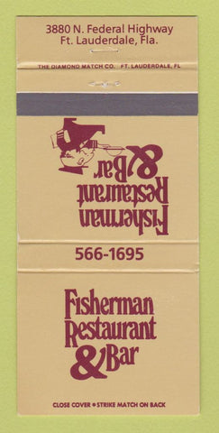 Matchbook Cover - Fisherman Restaurant Bar Fort Lauderdale FL 30 Strike