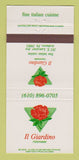 Matchbook Cover - Il Giardino Ristorante Italian Ardmore PA 30 Strike