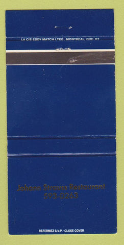 Matchbook Cover - Johann Strauss Restaurant WEAR 30 Strike