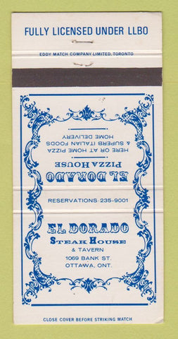 Matchbook Cover - El Dorado Steak House Ottawa ON 30 Strike