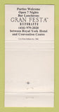 Matchbook Cover - Gran Festa Ristorante Toronto ON 30 Strike