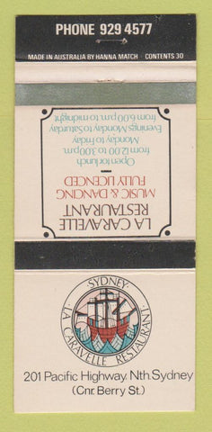 Matchbook Cover - Sydney La Caravelle Restaurant Australia WEAR 30 Strike