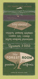 Matchbook Cover - Forest Room Pasadena CA WORN 30 Stick