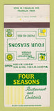 Matchbook Cover - Four Seasons Restaurant Franklin Park IL 30 Strike