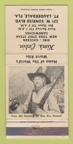 Matchbook Cover - Kim's Cabin Fort Lauderdale FL WORN 30 Strike