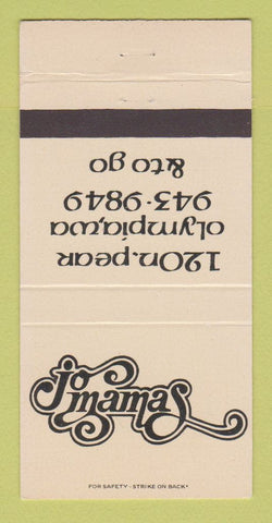 Matchbook Cover - Jo Mamas Olympia WA WEAR 30 Strike