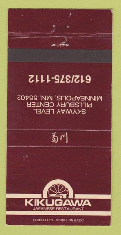 Matchbook Cover - Kikugawa Japanese Restaurant Minneapolis MN 30 Strike