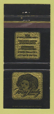 Matchbook Cover - Foxy Laidy Lounge girlie Miami Hialeah FL 30 Strike