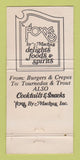 Matchbook Cover - Foxys Carousel Cafe Rochester MI WEAR 30 Strike