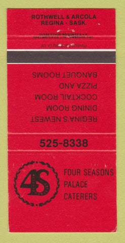 Matchbook Cover - Four Seasons Palace Catering Regina SK 30 Strike