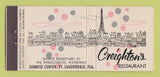 Matchbook Cover - Creighton's Fort Lauderdale FL WORN BACK 21 Strike Feature