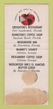 Matchbook Cover - Creighton's Fort Lauderdale FL WORN BACK 21 Strike Feature