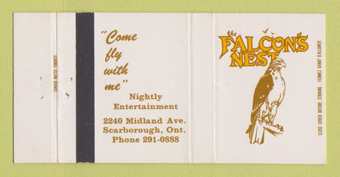 Matchbook Cover - Falcon's Nest Scarborough ON 30 Strike