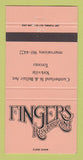 Matchbook Cover - Fingers Restaurant Yorkville Toronto ON 30 Strike