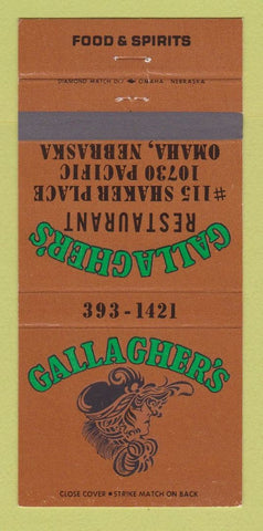 Matchbook Cover - Gallagher's Restaurant Omaha NE 30 Strike